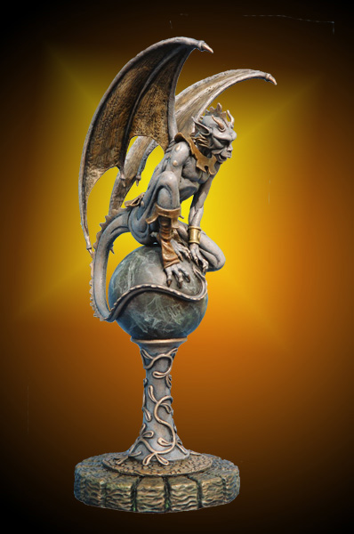Bronze Gargoyle figurative sculpture fantasy fine art by Gary Persello
